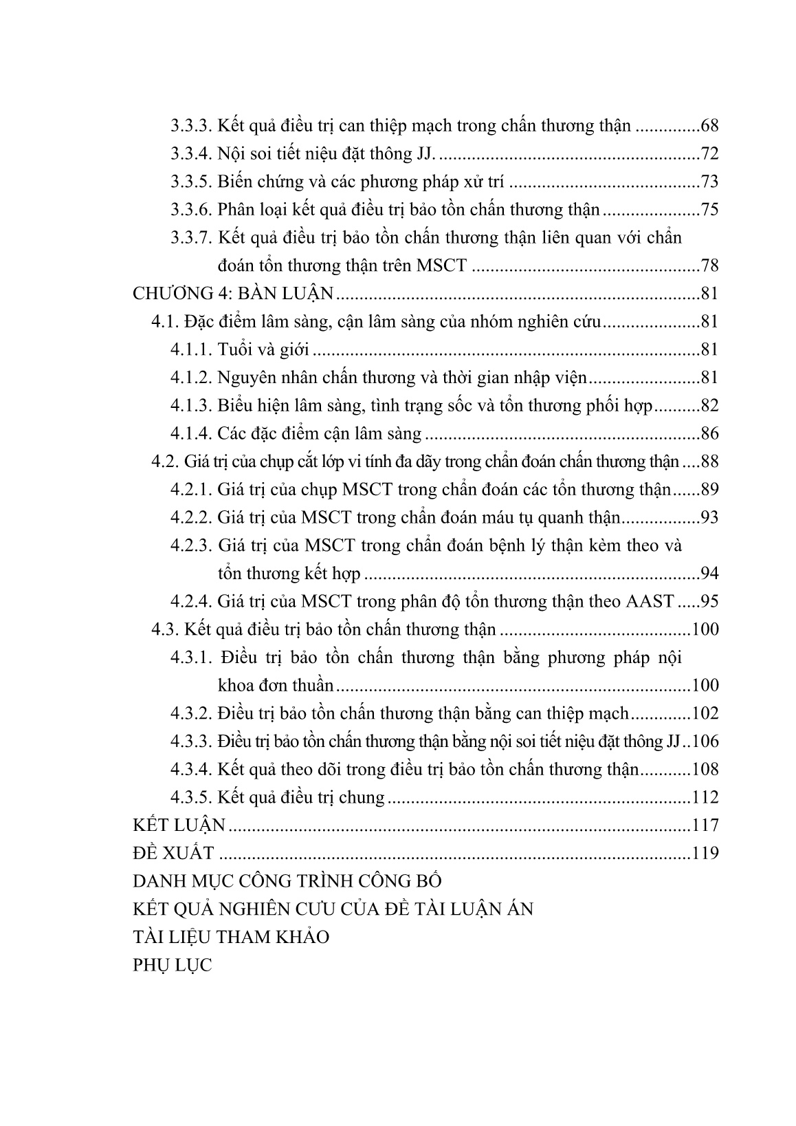 Luận án Nghiên cứu giá trị của chụp cắt lớp vi tính đa dãy và đánh giá kết quả điều trị bảo tồn chấn thương thận trang 6