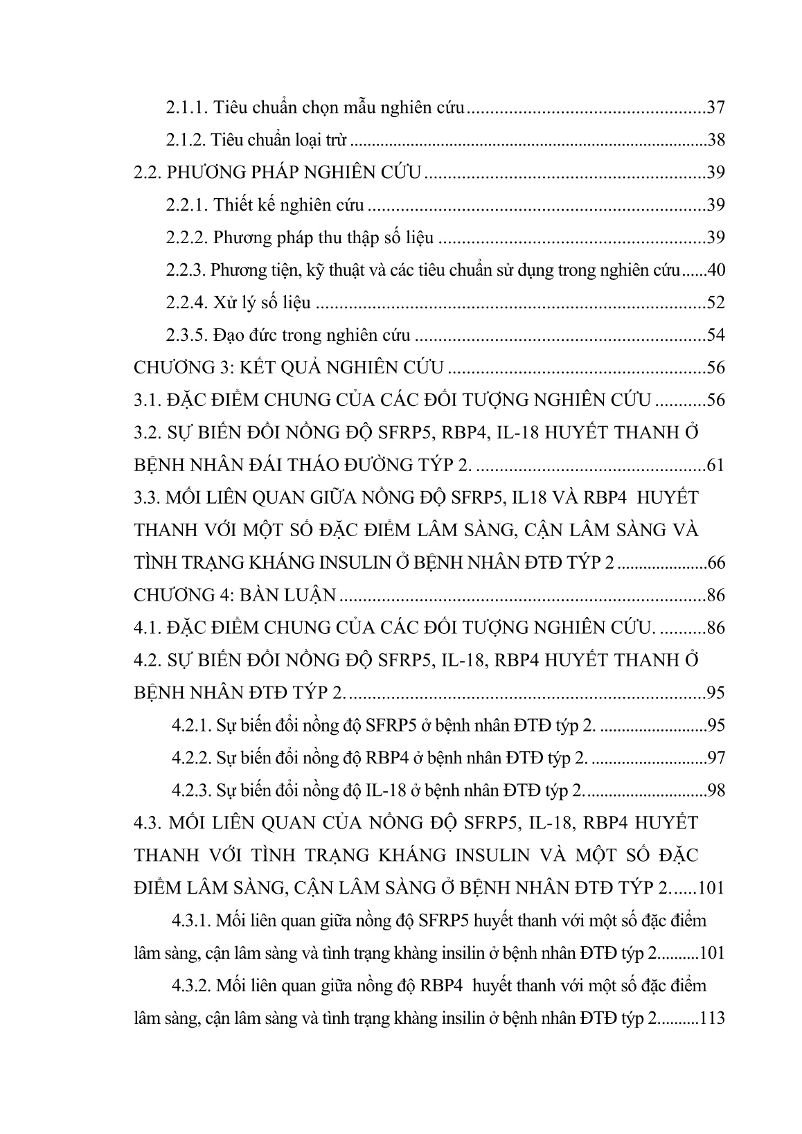 Luận án Nghiên cứu nồng độ SFRP5, RBP4, IL-18 huyết thanh ở bệnh nhân đái tháo đường týp 2 trang 6