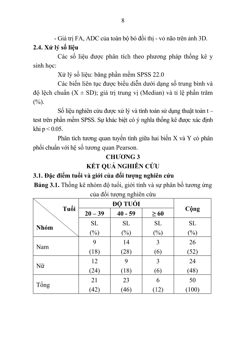 Tóm tắt Luận án Nghiên cứu đặc điểm hình thái đồi thị và đường liên hệ đồi thị - Vỏ não trên hình ảnh cộng hưởng từ sọ não ở người Việt Nam trưởng thành trang 10