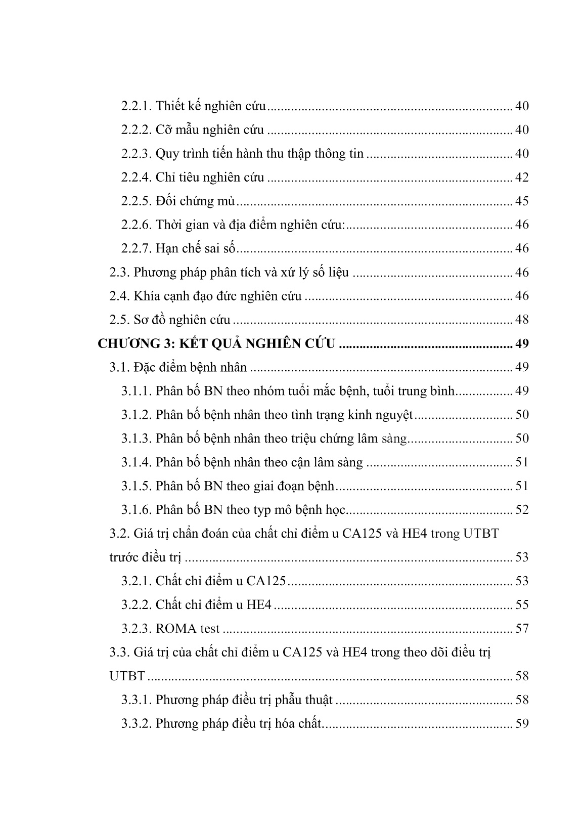 Luận án Nghiên cứu giá trị của chất chỉ điểm U CA125 và HE4 trong chẩn đoán giai đoạn và theo dõi điều trị bệnh ung thư buồng trứng trang 6