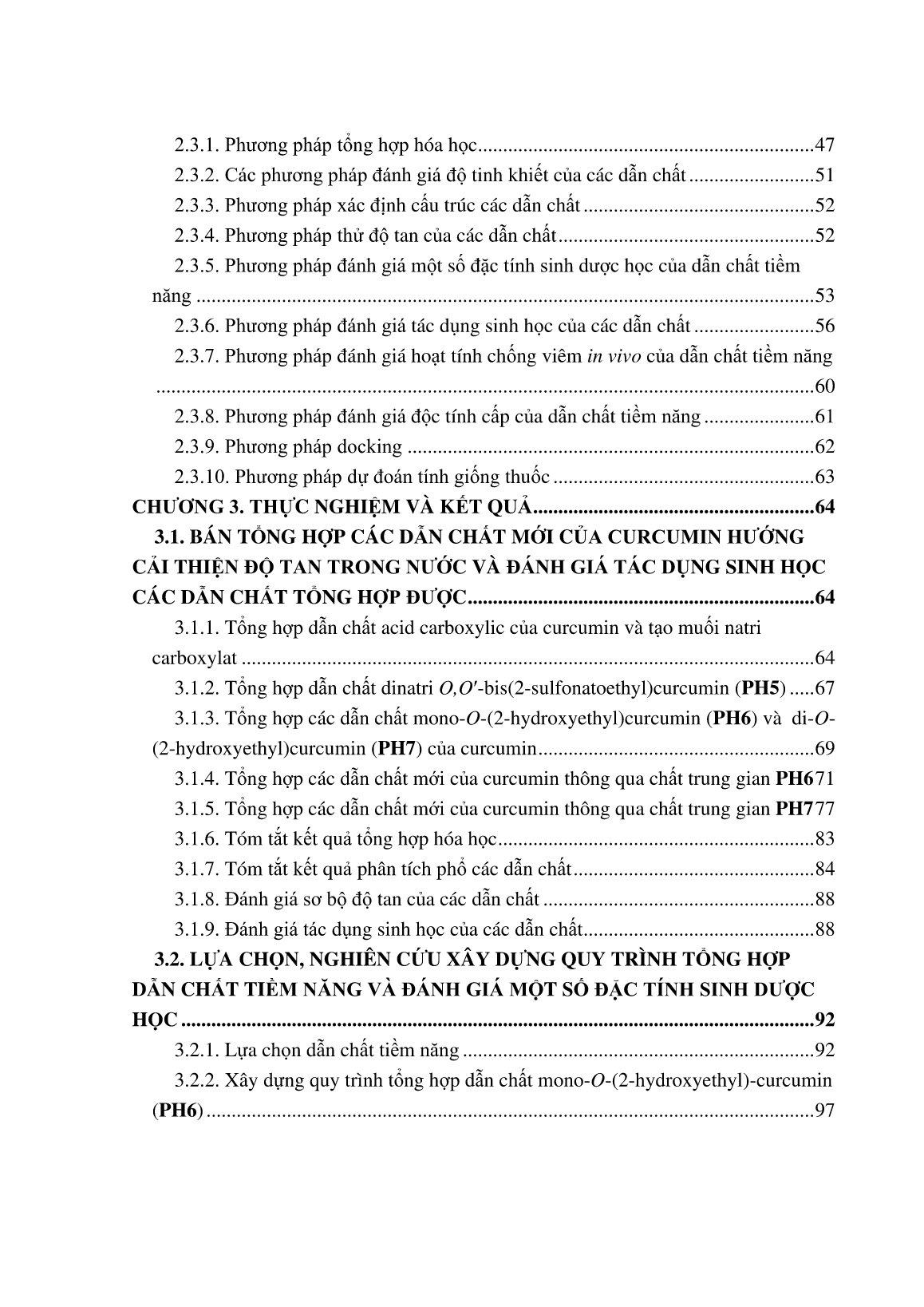 Luận án Nghiên cứu bán tổng hợp một số dẫn chất curcumin nhằm cải thiện độ tan trong nước hướng ứng dụng trong dược phẩm trang 6