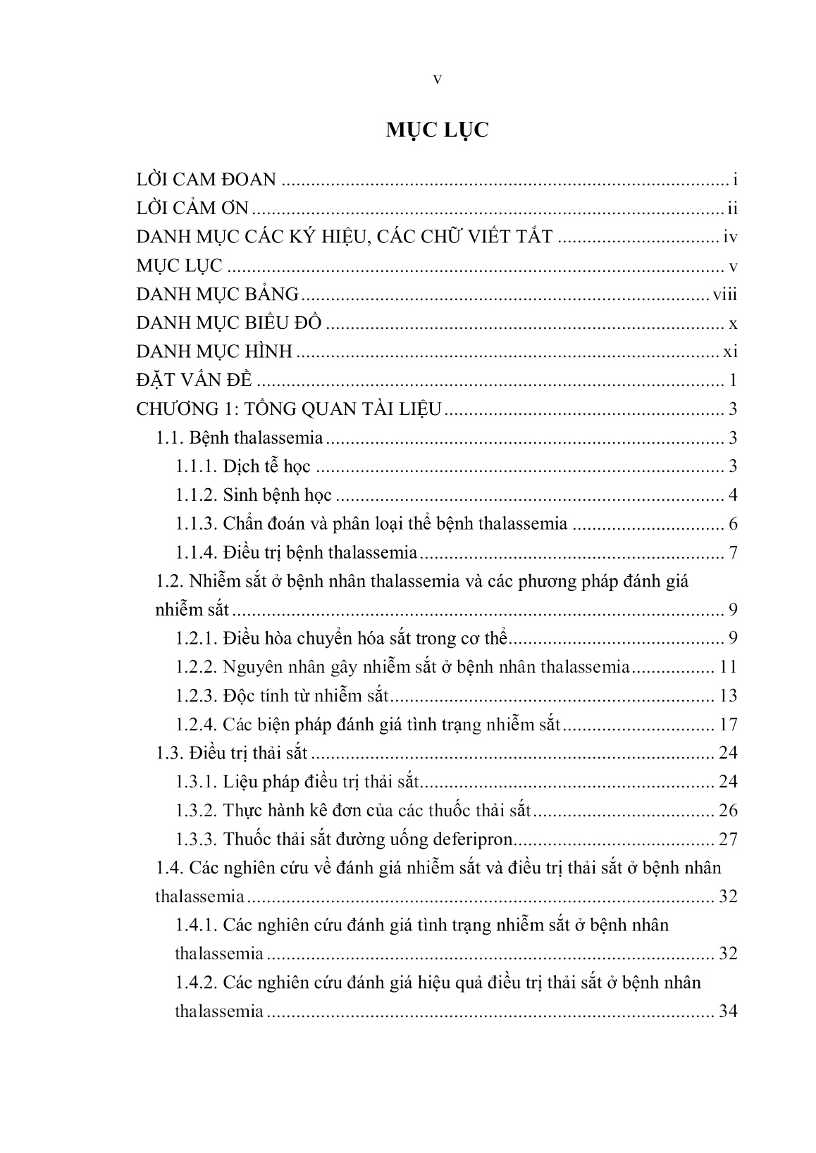 Luận án Nghiên cứu tình trạng nhiễm sắt và kết quả điều trị thải sắt của bệnh nhân Thalassemia trang 6