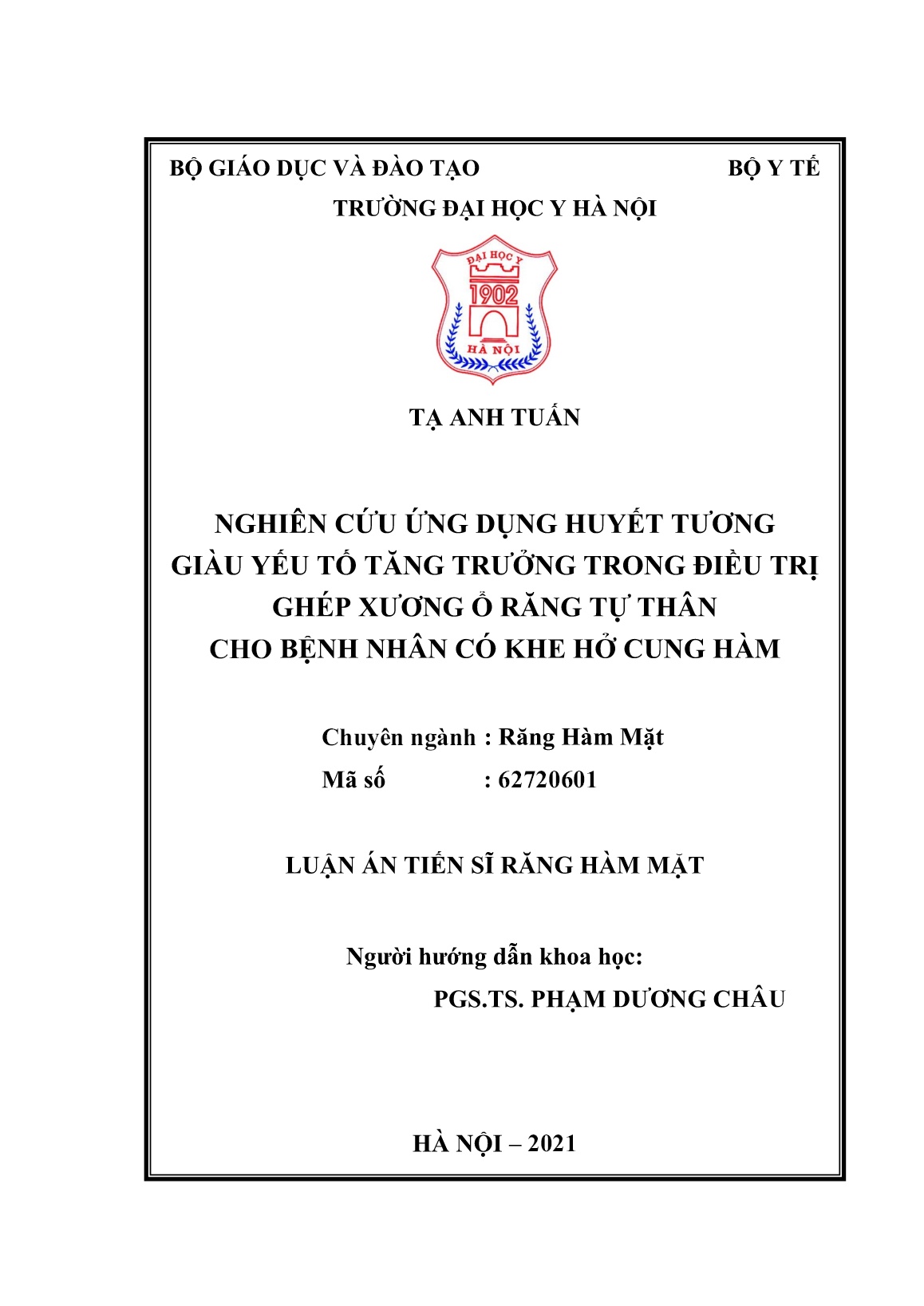 Luận án Nghiên cứu ứng dụng huyết tương giàu yếu tố tăng trưởng trong điều trị ghép xương ổ răng tự thân cho bệnh nhân có khe hở cung hàm trang 2