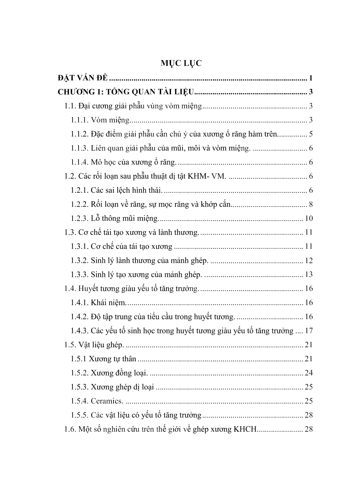 Luận án Nghiên cứu ứng dụng huyết tương giàu yếu tố tăng trưởng trong điều trị ghép xương ổ răng tự thân cho bệnh nhân có khe hở cung hàm trang 7