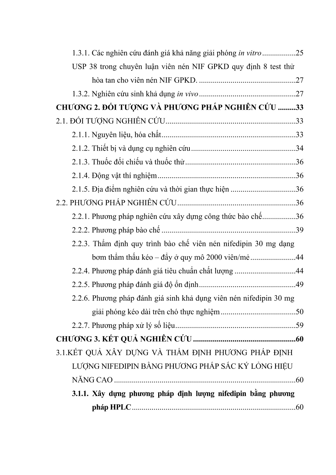 Luận án Nghiên cứu bào chế viên Nifedipin giải phóng kéo dài theo cơ chế bơm thẩm thấu trang 6