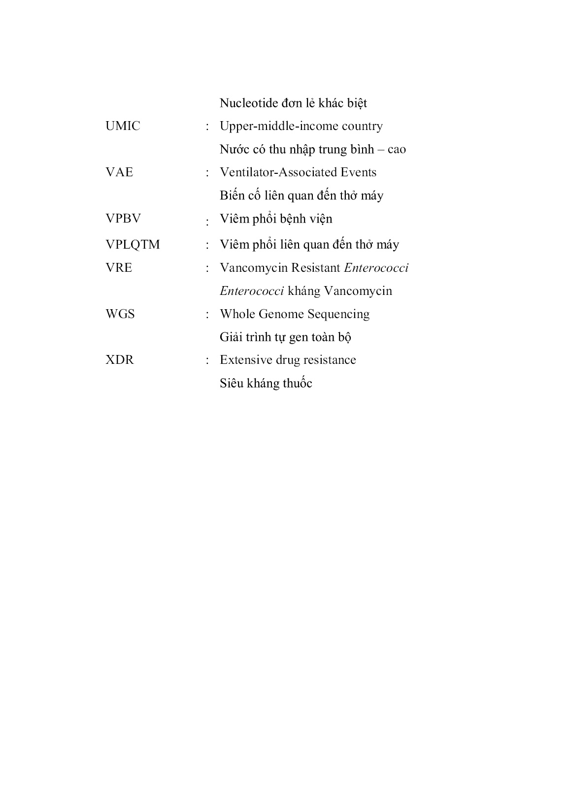 Luận án Nghiên cứu căn nguyên, kết quả điều trị và xác định đường lây truyền của các vi khuẩn đa kháng thuốc gây viêm phổi liên quan đến thở máy bằng kỹ thuật giải trình tự gen thế hệ mới trang 8