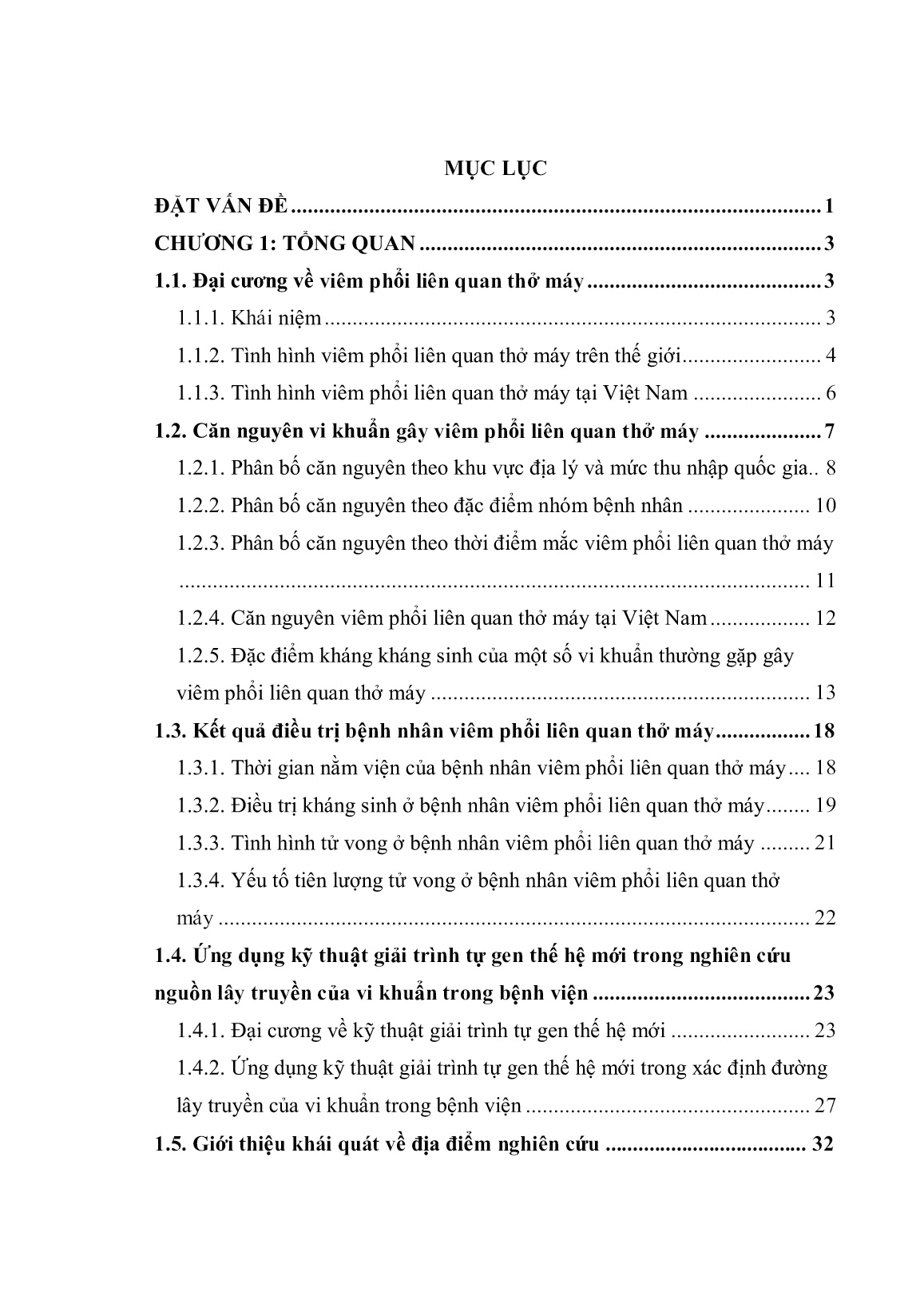 Luận án Nghiên cứu căn nguyên, kết quả điều trị và xác định đường lây truyền của các vi khuẩn đa kháng thuốc gây viêm phổi liên quan đến thở máy bằng kỹ thuật giải trình tự gen thế hệ mới trang 9