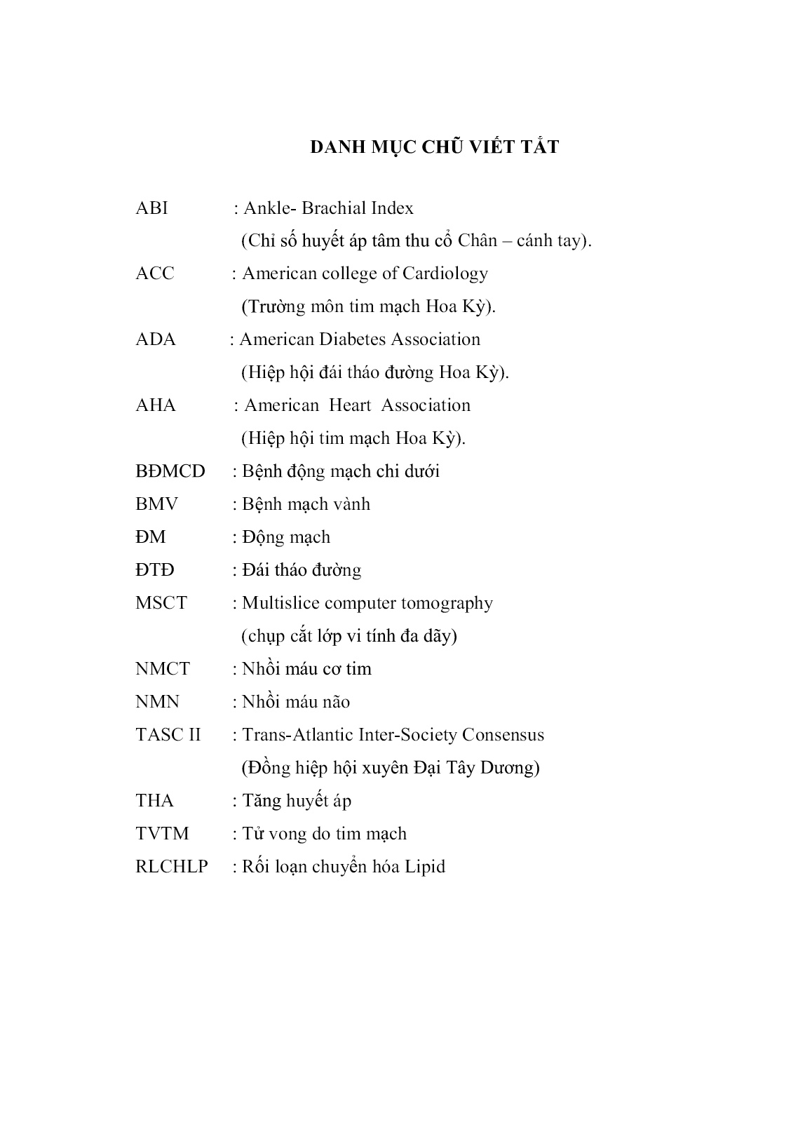 Luận án Nghiên cứu giá trị của chỉ số ABI và kết quả điều trị của Ticagrelor trên các bệnh nhân bị bệnh động mạch chi dưới trang 5