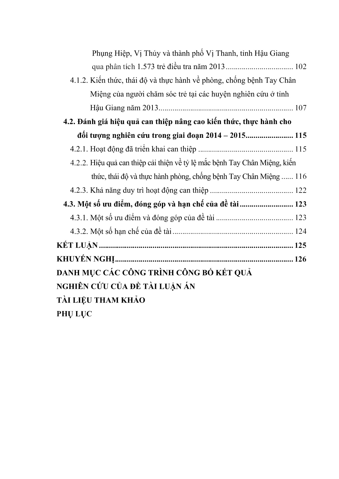 Luận án Thực trạng mắc bệnh tay chân miệng ở trẻ 1-5 tuổi; kiến thức, thực hành phòng chống bệnh của người chăm sóc trẻ và hiệu quả can thiệp tại tỉnh Hậu Giang (2013 – 2015) trang 7