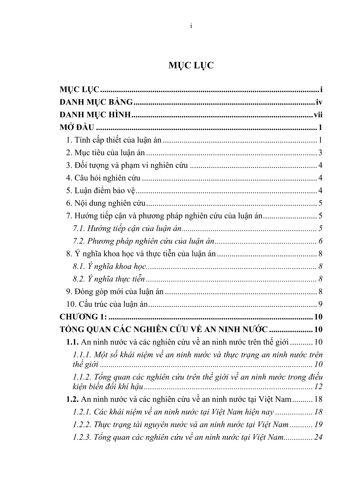 Luận án Nghiên cứu an ninh nước dưới tác động của biến đổi khí hậu - áp dụng cho tỉnh Quảng Ngãi trang 5