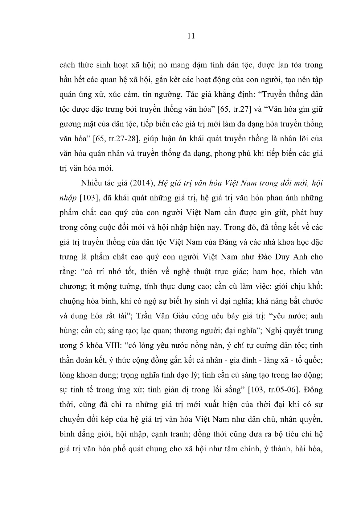 Luận án Quan hệ truyền thống - Hiện đại trong phát triển văn hóa quân nhân quân đội nhân dân Việt Nam trang 10