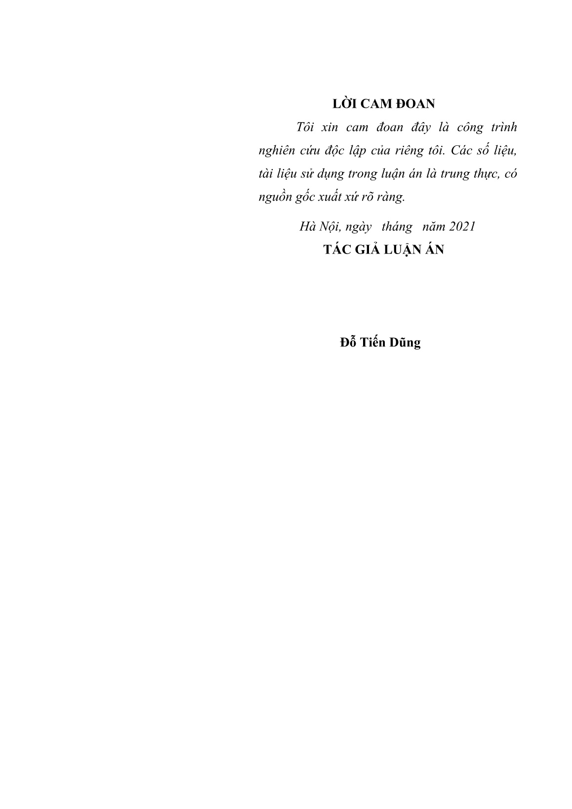 Luận án Quan hệ truyền thống - Hiện đại trong phát triển văn hóa quân nhân quân đội nhân dân Việt Nam trang 1