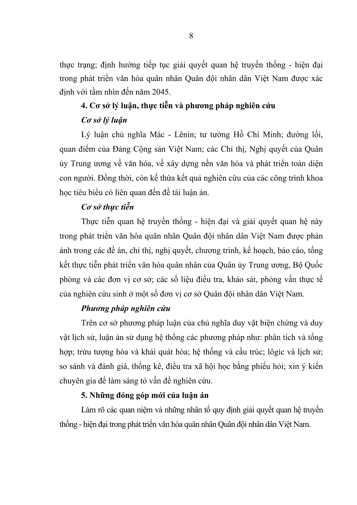 Luận án Quan hệ truyền thống - Hiện đại trong phát triển văn hóa quân nhân quân đội nhân dân Việt Nam trang 7