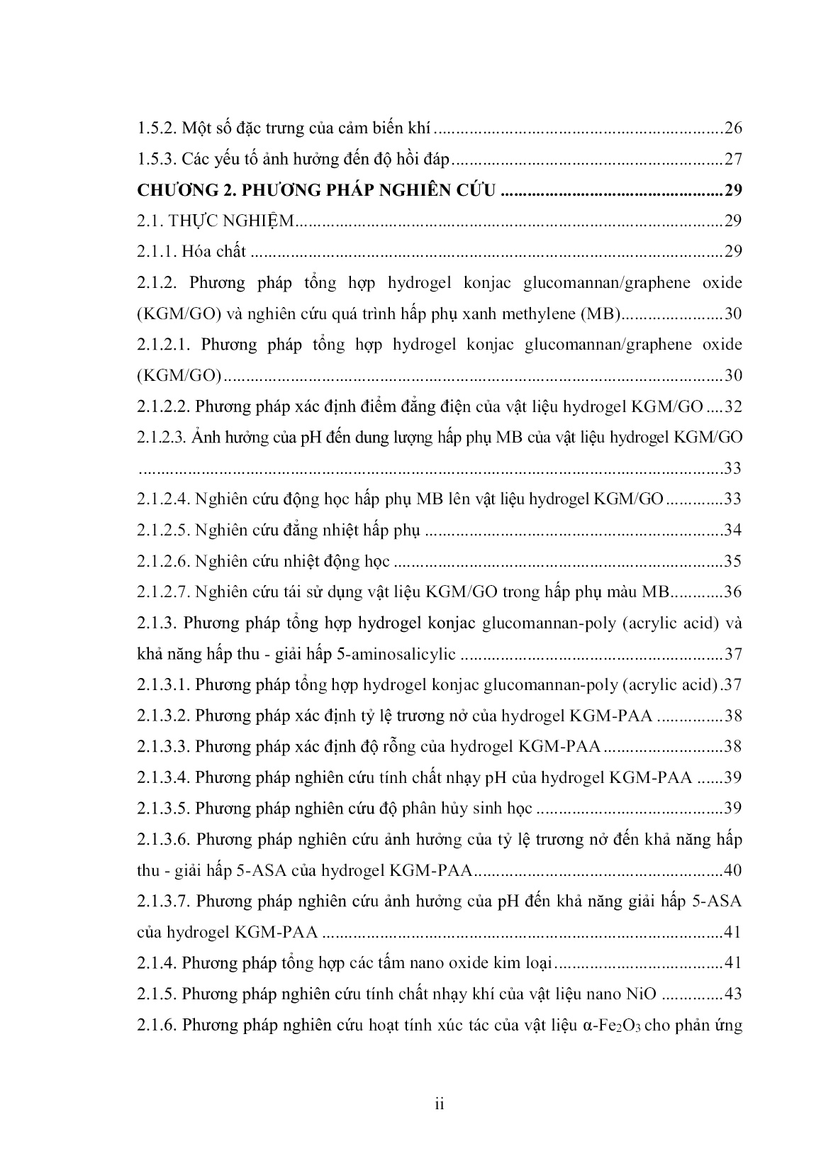Luận án Nghiên cứu sử dụng Glucomannan để tổng hợp một số vật liệu và ứng dụng trang 2