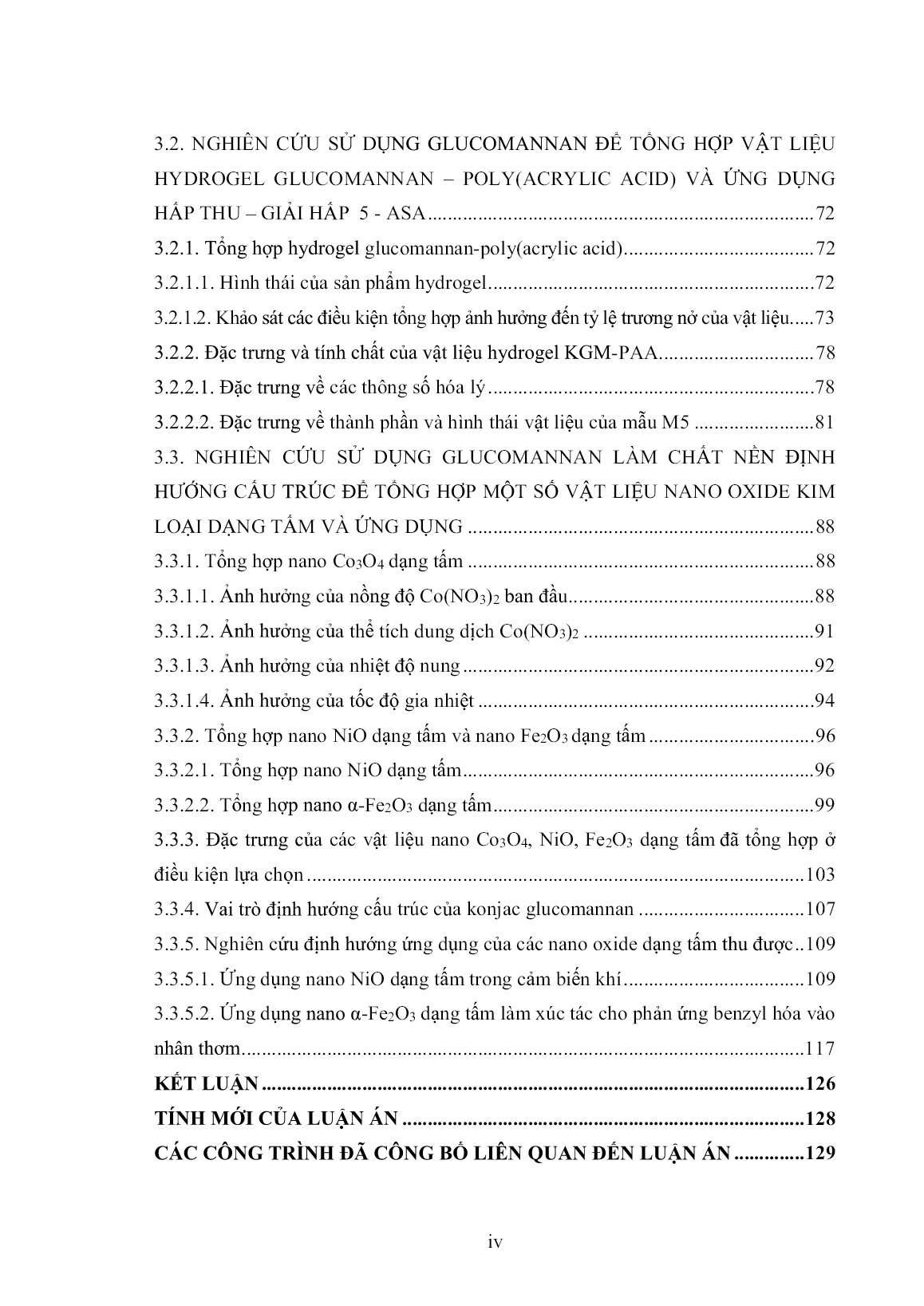 Luận án Nghiên cứu sử dụng Glucomannan để tổng hợp một số vật liệu và ứng dụng trang 4