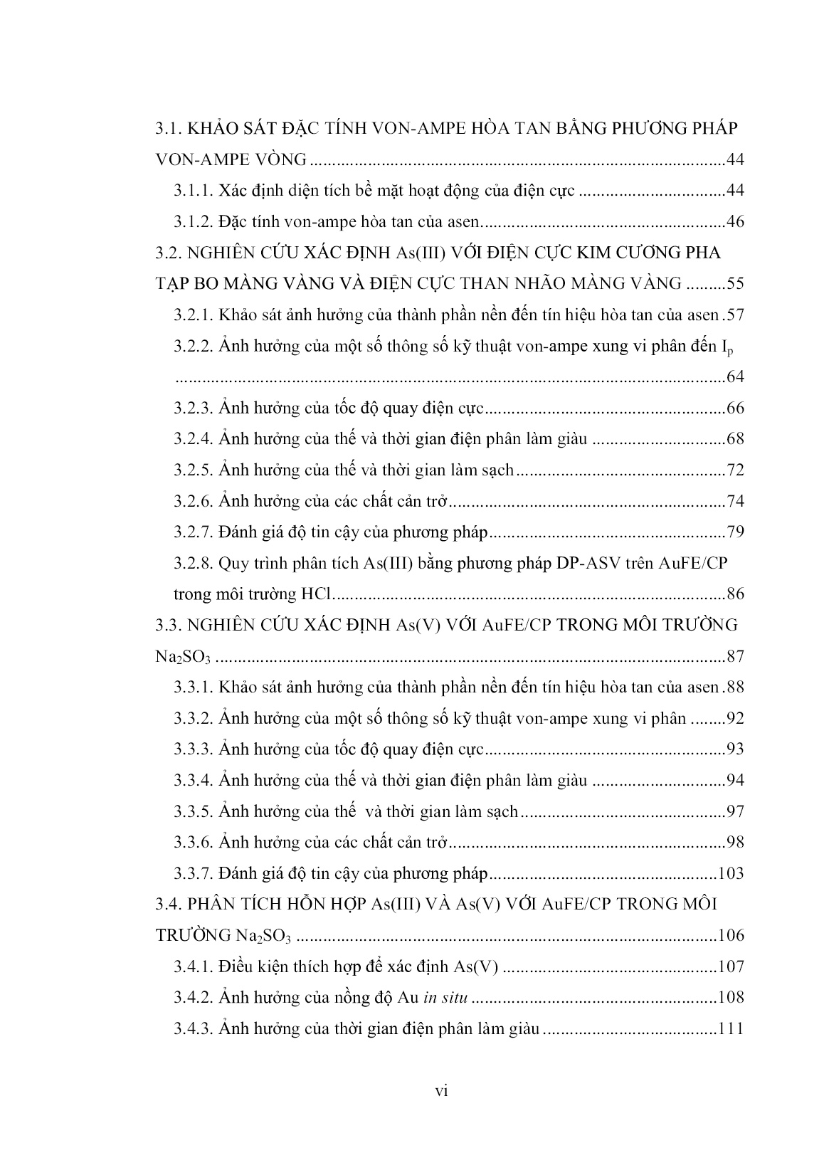Luận án Nghiên cứu phát triển điện cực màng vàng trên nền Carbon Paste cho phương pháp von-ampe hòa tan anot xác định AS(III) và AS(V) trong nước tự nhiên trang 6