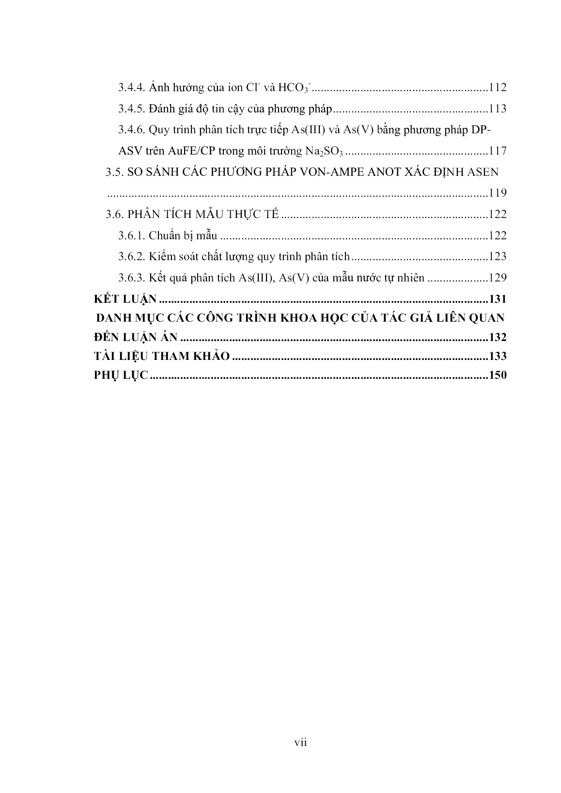 Luận án Nghiên cứu phát triển điện cực màng vàng trên nền Carbon Paste cho phương pháp von-ampe hòa tan anot xác định AS(III) và AS(V) trong nước tự nhiên trang 7
