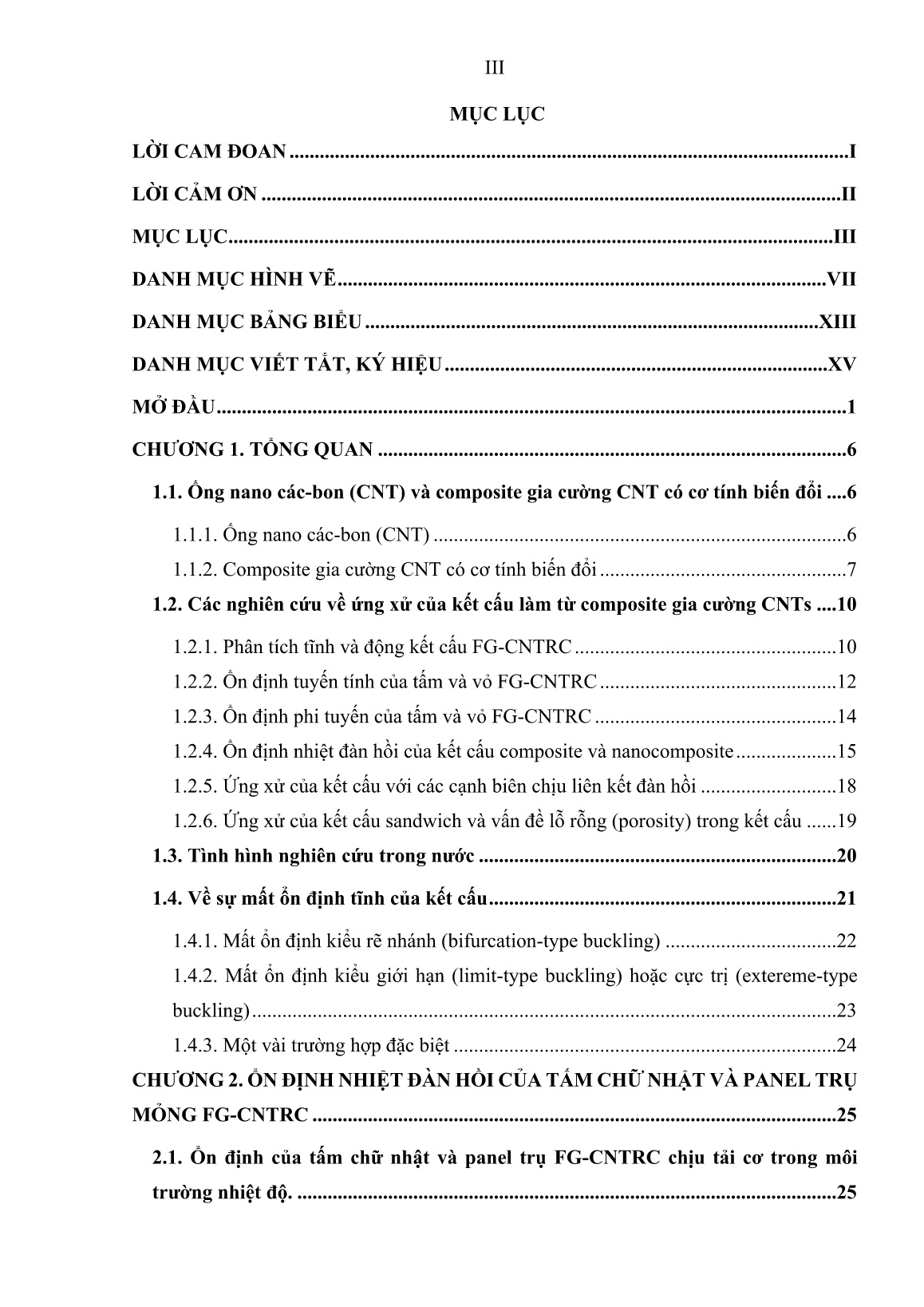Luận án Ổn định nhiệt đàn hồi của tấm và vỏ thoải composite gia cường carbon nanotube trang 5