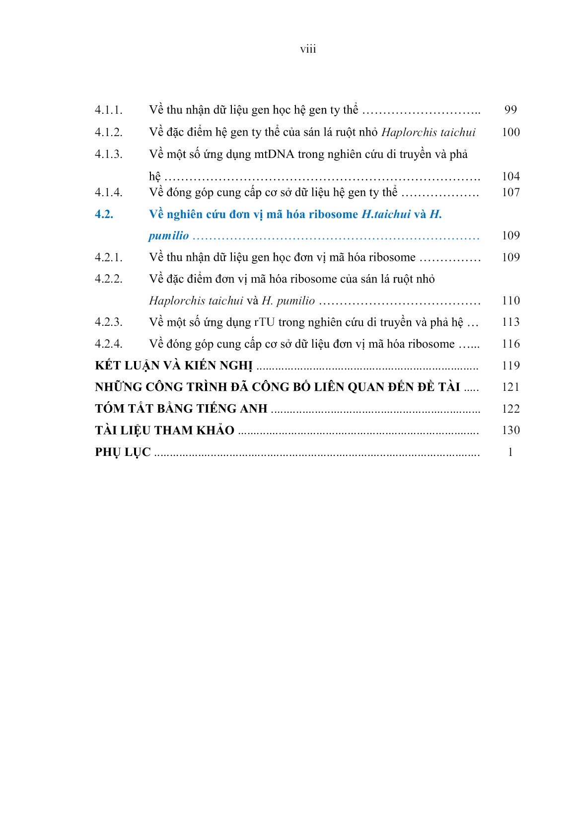 Luận án Nghiên cứu đặc điểm hệ gen TY thể và đơn vị mã hóa ribosome của một số loài sán lá ruột thuộc họ Heterophyidae ký sinh gây bệnh trên người và động vật tại Việt Nam trang 10