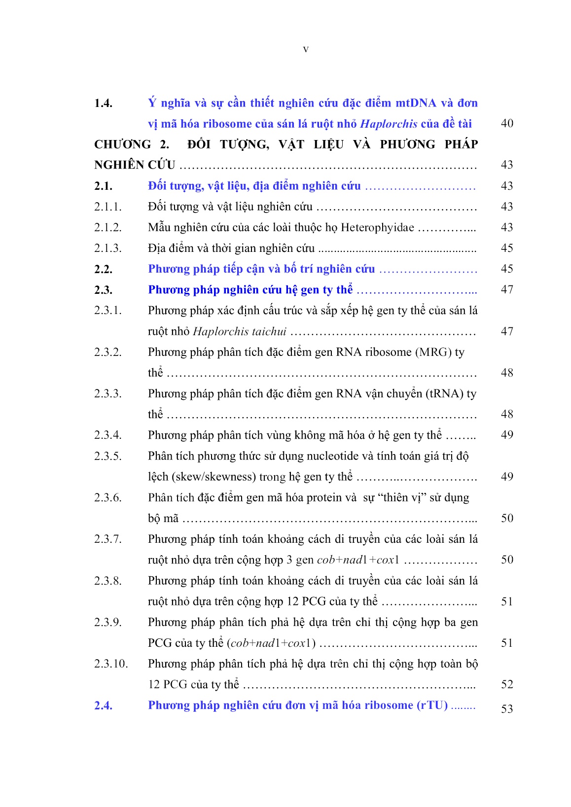 Luận án Nghiên cứu đặc điểm hệ gen TY thể và đơn vị mã hóa ribosome của một số loài sán lá ruột thuộc họ Heterophyidae ký sinh gây bệnh trên người và động vật tại Việt Nam trang 7