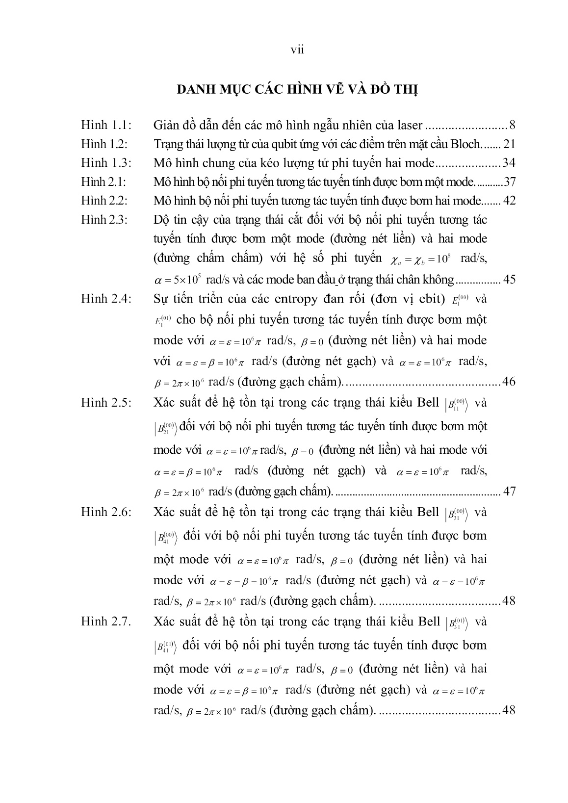 Luận án Ứng dụng lý thuyết quá trình ngẫu nhiên để nghiên cứu thăng giáng lượng tử trong các bộ nối phi tuyến kiểu KERR trang 9