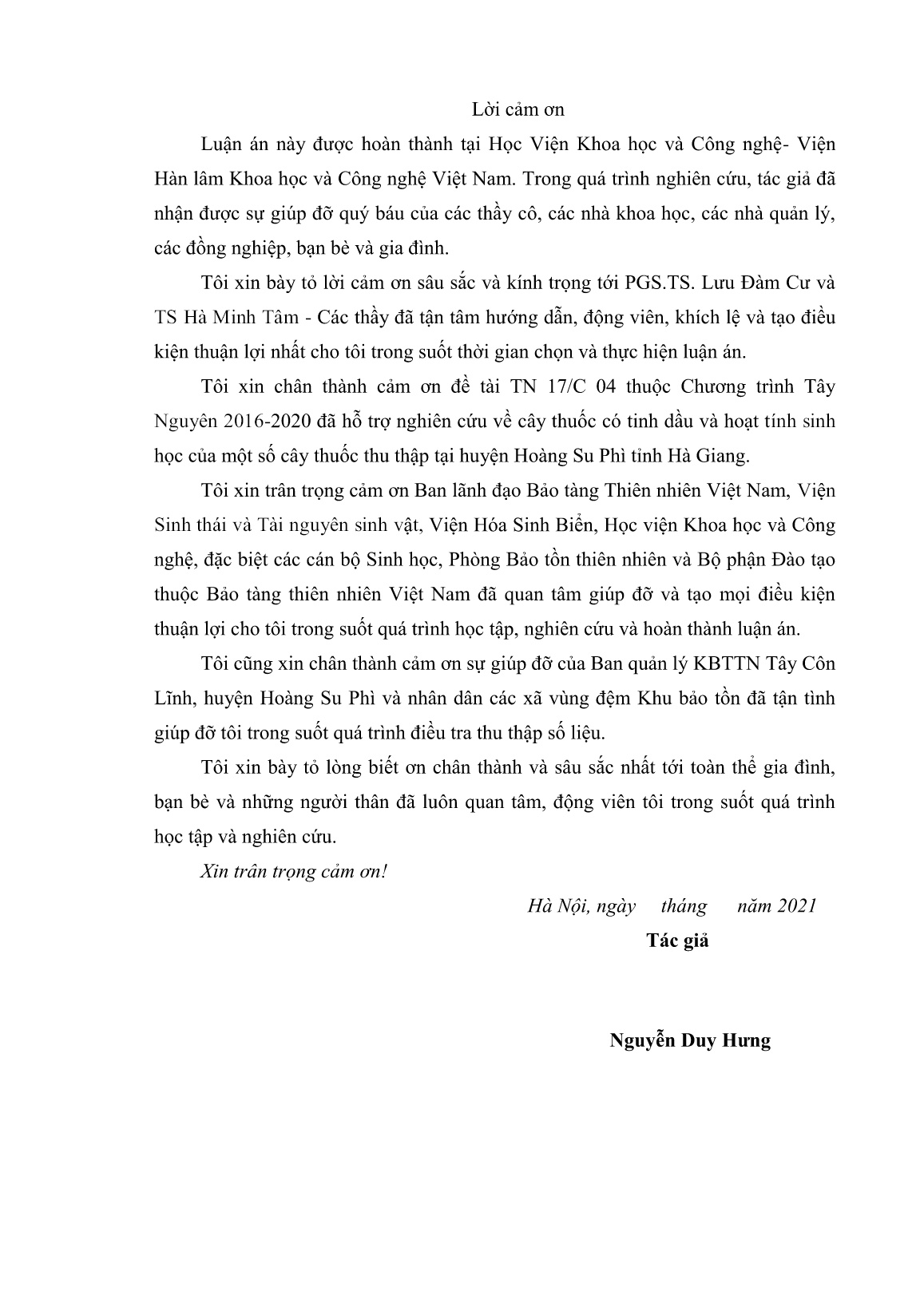 Luận án Nghiên cứu tính đa dạng của nguồn tài nguyên cây thuốc tại Hoàng Su Phì, tỉnh Hà Giang và đề xuất các biện pháp bảo tồn, sử dụng bền vững trang 4