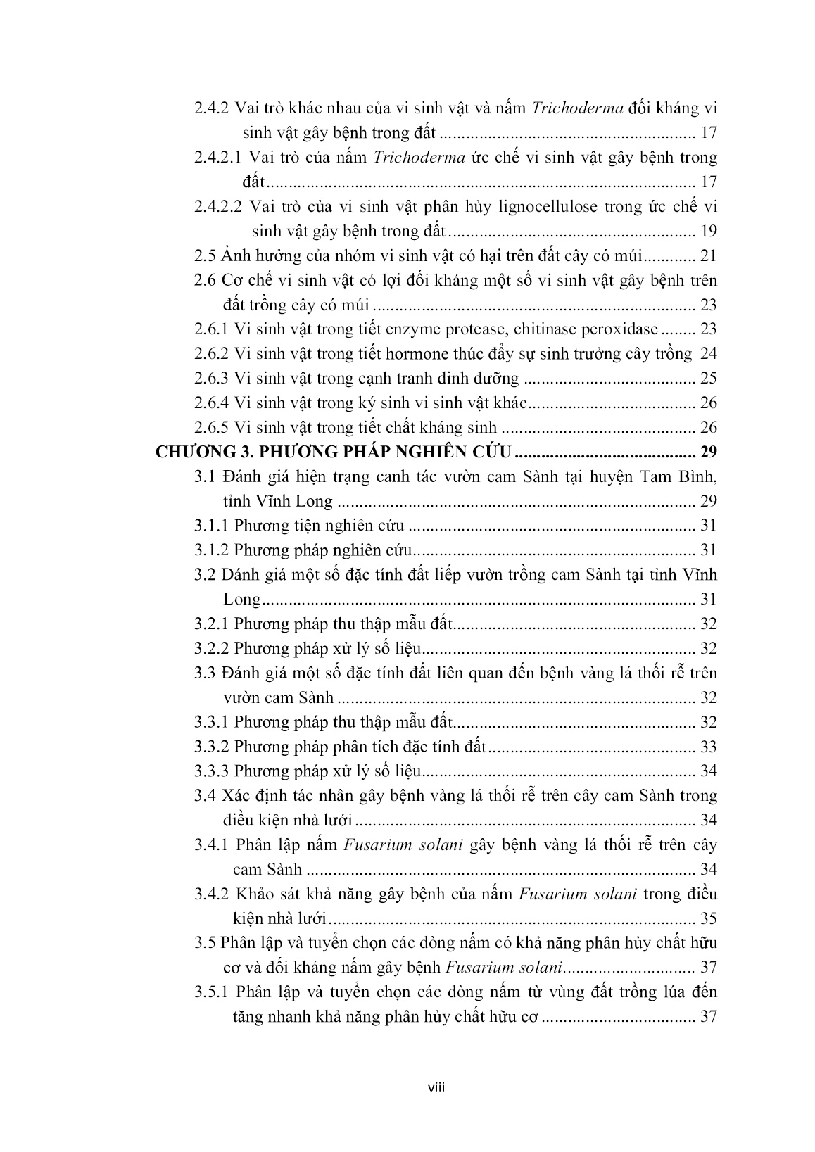 Luận án Sử dụng phân hữu cơ vi sinh từ nguồn nấm phân lập trong cải thiện bạc màu đất và năng suất cam sành tại huyện Tam Bình, tỉnh Vĩnh Long trang 10