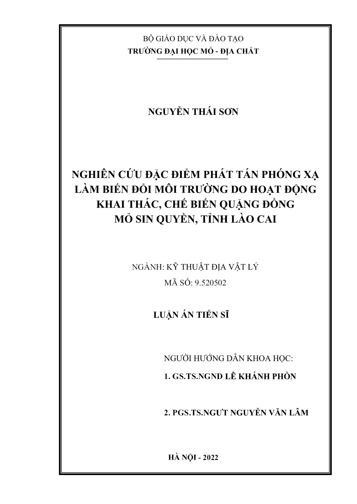 Luận án Nghiên cứu đặc điểm phát tán phóng xạ làm biến đổi môi trường do hoạt động khai thác, chế biến quặng đồng mỏ sin quyền, tỉnh Lào Cai trang 2