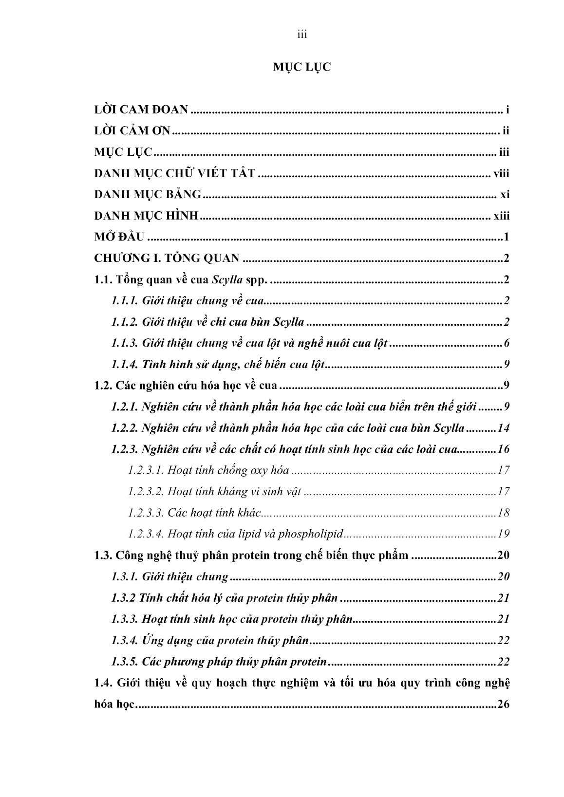 Luận án Nghiên cứu thành phần hóa học và xây dựng quy trình chế biến sản phẩm có tác dụng tăng cường sức khỏe từ cua lột (Scylla) trang 5