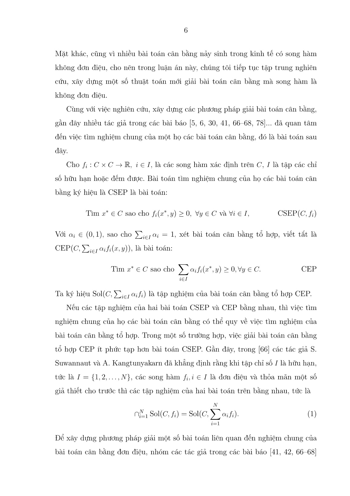 Luận án Thuật toán giải một số lớp bài toán cân bằng và điểm bất động trang 10