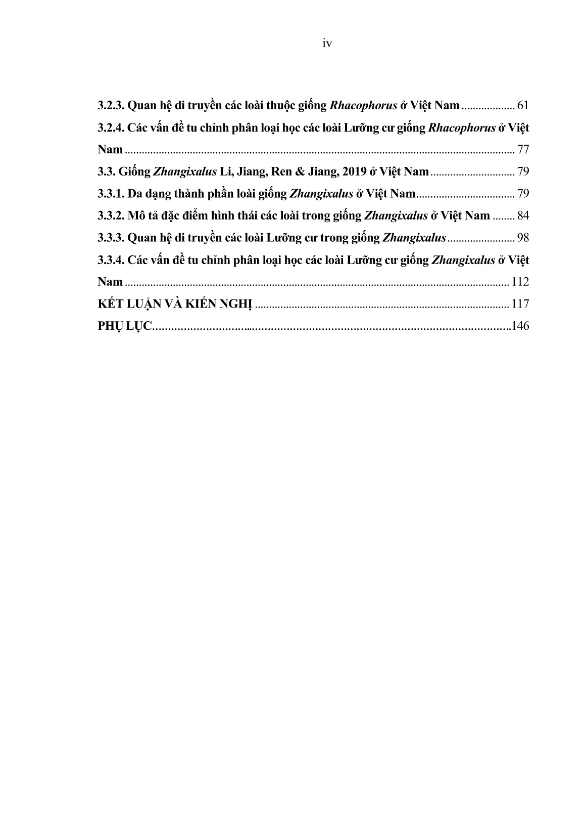 Luận án Nghiên cứu đặc điểm hình thái, mối quan hệ di truyền và hệ thống học các loài lưỡng cư thuộc giống Rhacophorus (Amphibia: Rhacophoridae) ở Việt Nam trang 6