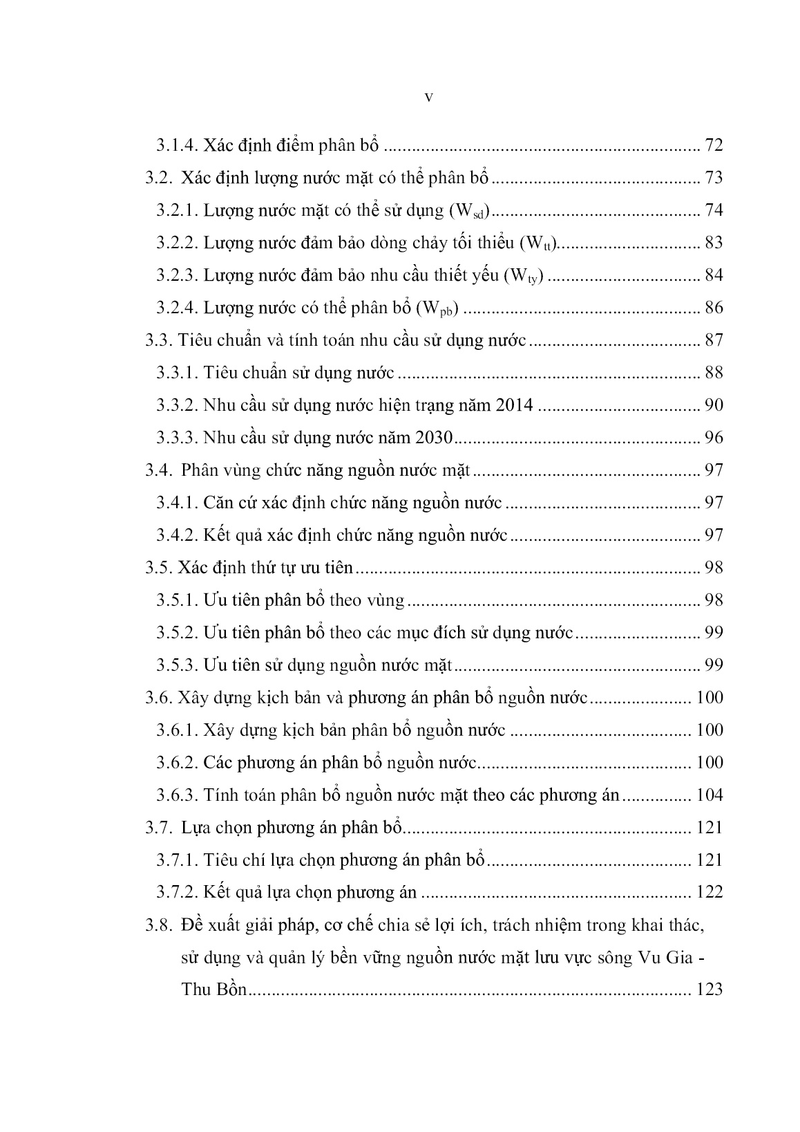 Luận án Nghiên cứu phân bổ hợp lý nguồn nước mặt cho lưu vực sông Vu Gia - Thu Bồn trang 7