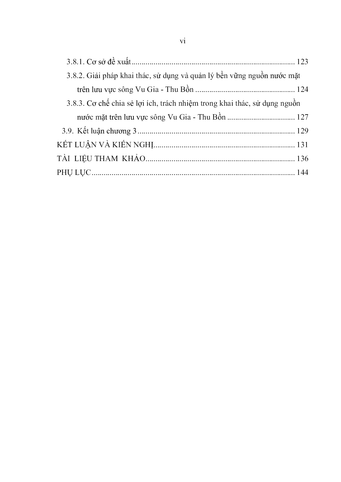 Luận án Nghiên cứu phân bổ hợp lý nguồn nước mặt cho lưu vực sông Vu Gia - Thu Bồn trang 8