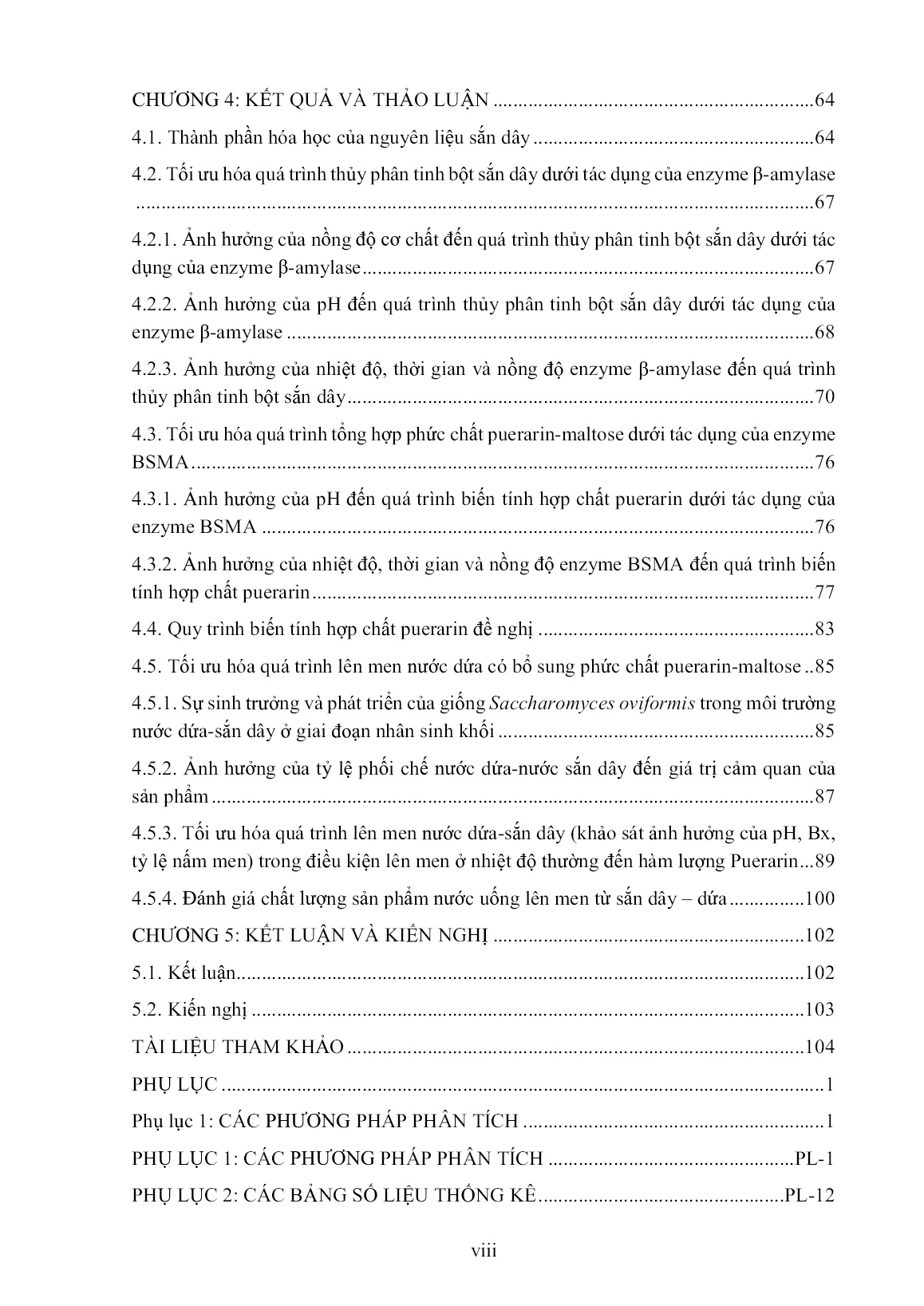 Luận án Nghiên cứu công nghệ tổng hợp phức chất puerarin - Maltose bằng enzyme maltogenic amylase và ứng dụng sản xuất nước uống lên men từ sắn dây và dứa trang 10