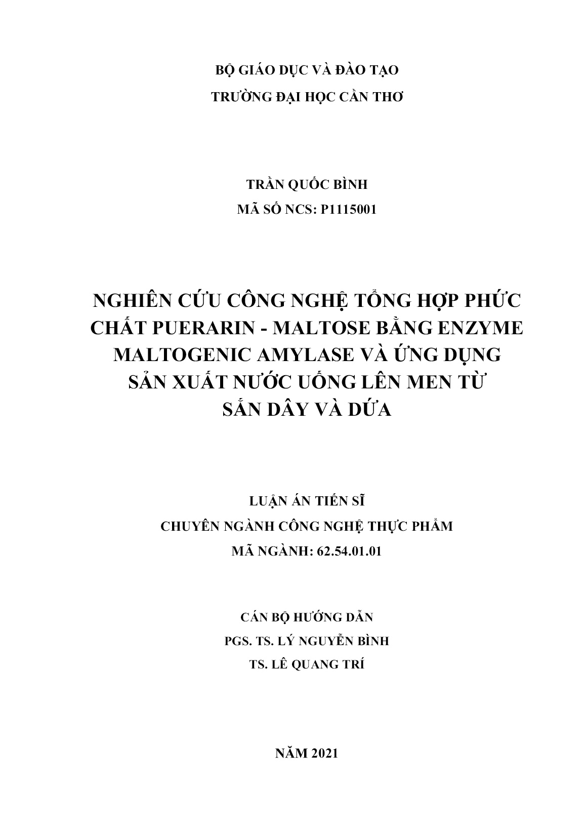 Luận án Nghiên cứu công nghệ tổng hợp phức chất puerarin - Maltose bằng enzyme maltogenic amylase và ứng dụng sản xuất nước uống lên men từ sắn dây và dứa trang 2