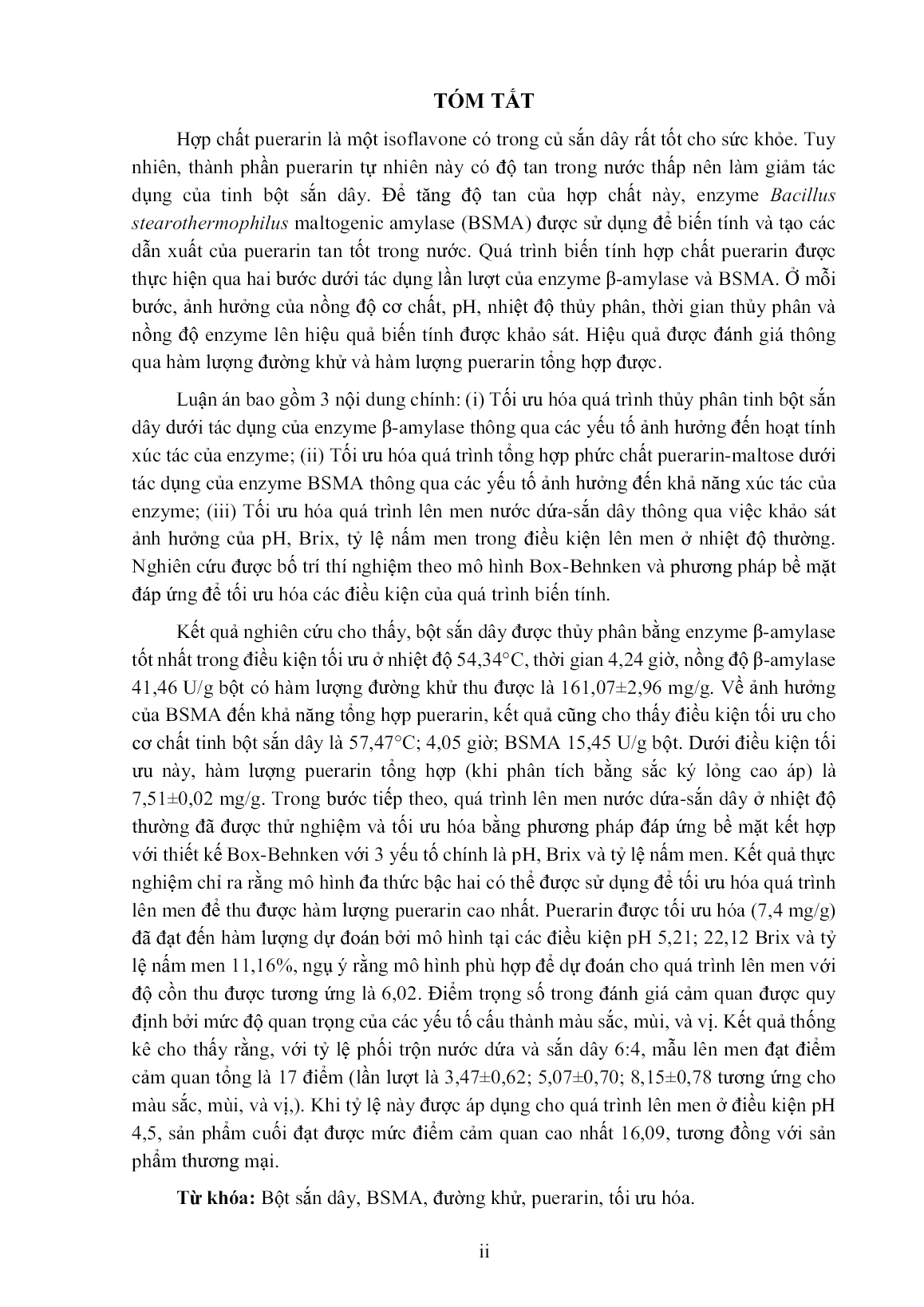 Luận án Nghiên cứu công nghệ tổng hợp phức chất puerarin - Maltose bằng enzyme maltogenic amylase và ứng dụng sản xuất nước uống lên men từ sắn dây và dứa trang 4