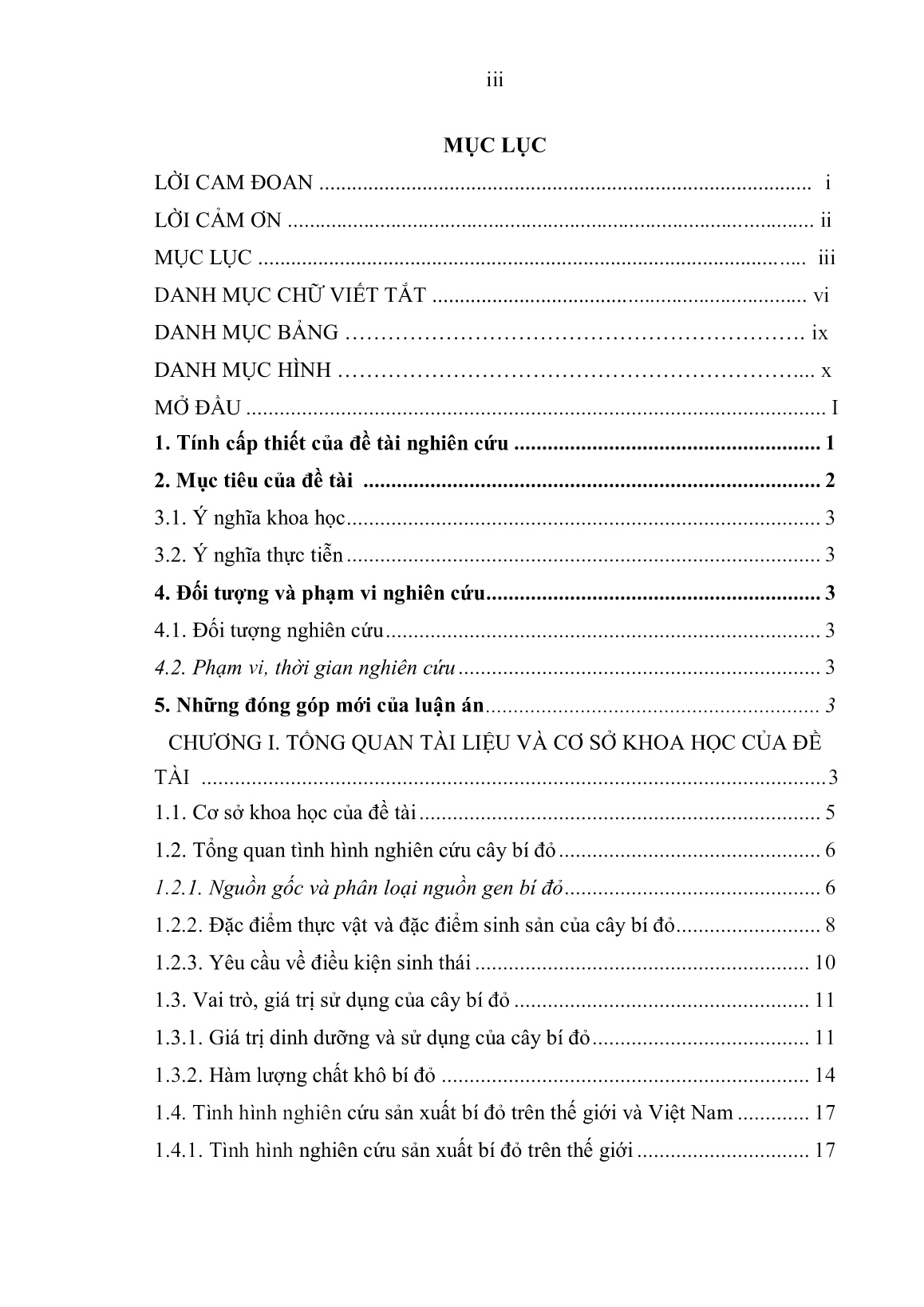 Luận án Nghiên cứu ứng dụng chỉ thị phân tử phục vụ chọn tạo giống bí đỏ (Cucurbita spp.) có hàm lượng chất khô cao trang 5