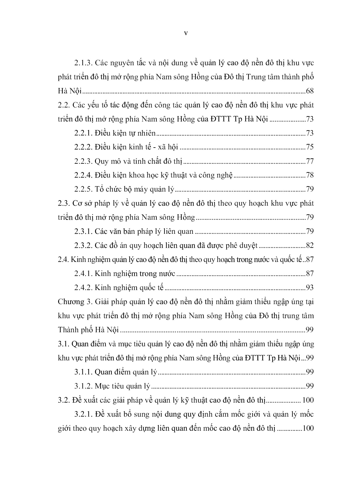 Luận án Quản lý cao độ nền đô thị nhằm giảm thiểu ngập úng tại khu vực phát triển mở rộng phía nam sông Hồng của đô thị trung tâm Thành phố Hà Nội trang 5