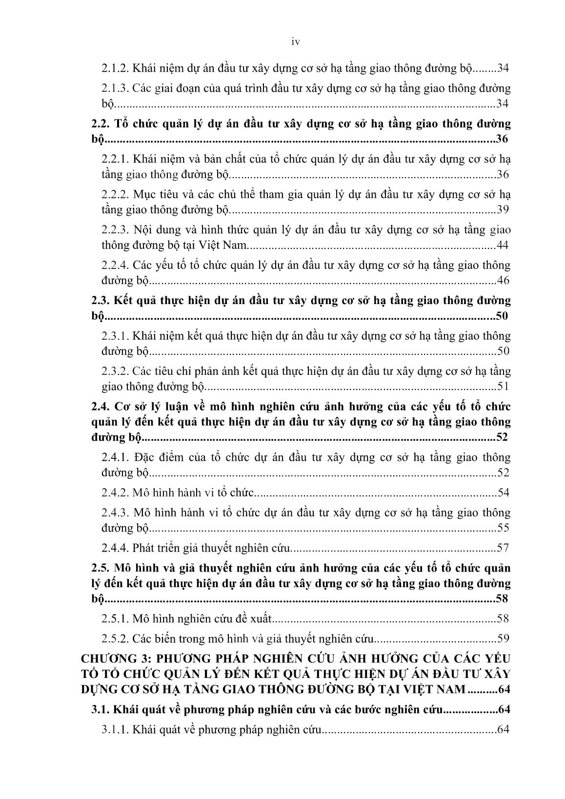 Luận án Nghiên cứu ảnh hưởng của các yếu tố tổ chức quản lý đến kết quả thực hiện dự án đầu tư xây dựng cơ sở hạ tầng giao thông đường bộ tại Việt Nam trang 6
