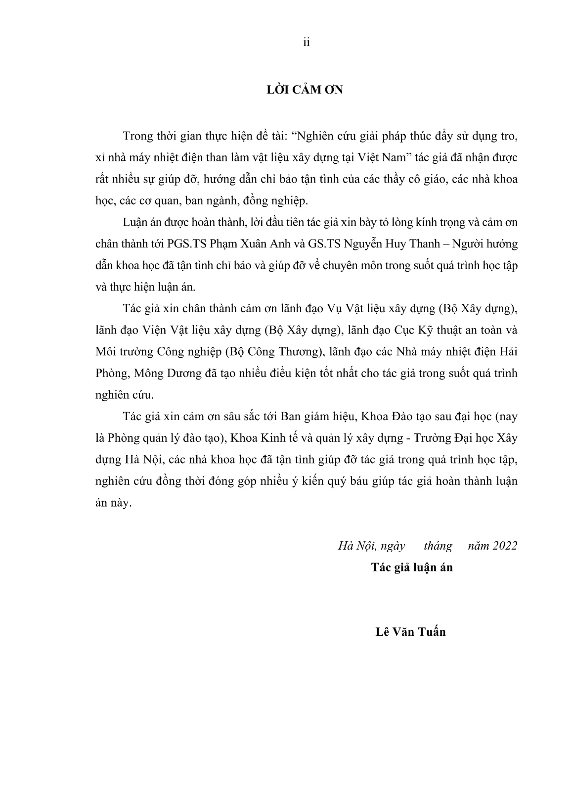 Luận án Nghiên cứu giải pháp thúc đẩy sử dụng tro, xỉ nhà máy nhiệt điện than làm vật liệu xây dựng tại Việt Nam trang 4