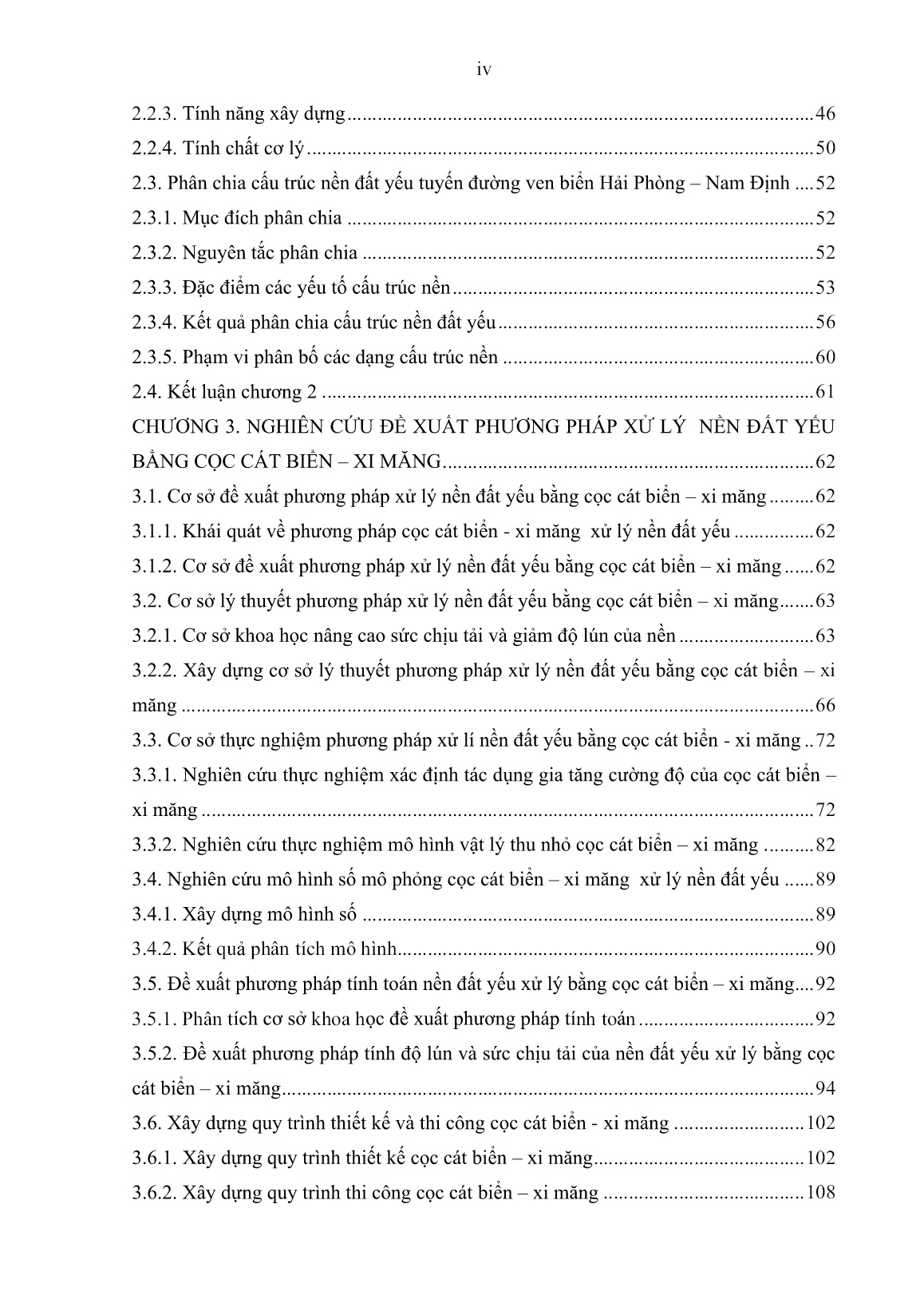 Luận án Nghiên cứu đặc điểm cấu trúc nền đất yếu tuyến đường giao thông ven biển đoạn từ Hải Phòng đến Nam Định và đề xuất giải pháp xử lý nền bằng cọc cát biển - Xi măng trang 6