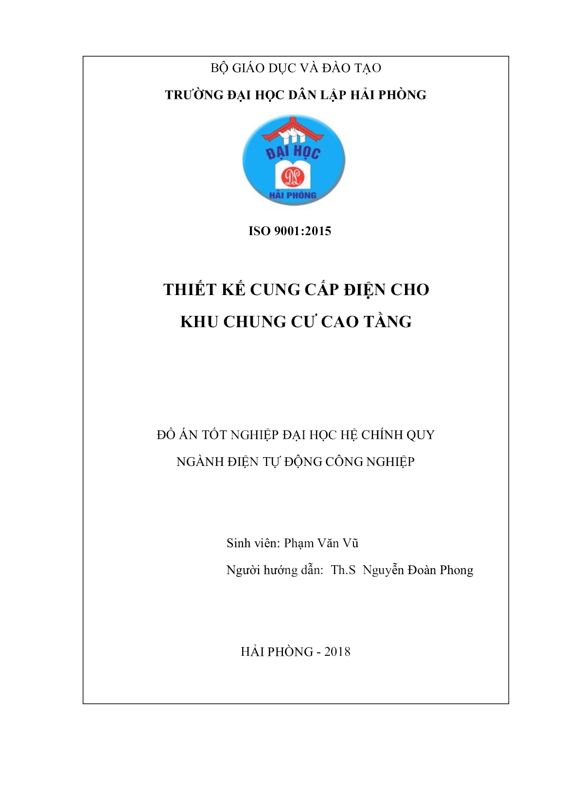 Đồ án Thiết kế cung cấp điện cho khu chung cư cao tầng trang 2