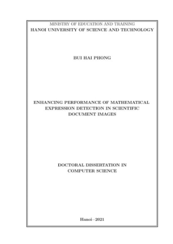 Luận án Nghiên cứu nâng cao hiệu quả phát hiện công thức toán học trong ảnh văn bản