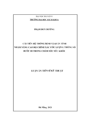 Luận án Cải tiến hệ thống định vị quán tính nhằm nâng cao độ chính xác ước lượng thông số bước đi trong chăm sóc sức khỏe