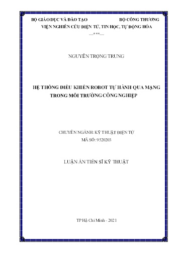 Luận án Hệ thống điều khiển robot tự hành qua mạng trong môi trường công nghiệp