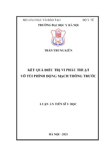 Luận án Kết quả điều trị vi phẫu thuật vỡ túi phình động mạch thông trước