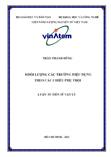 Luận án Khối lượng các trường hiệu dụng theo các chiều phụ trội