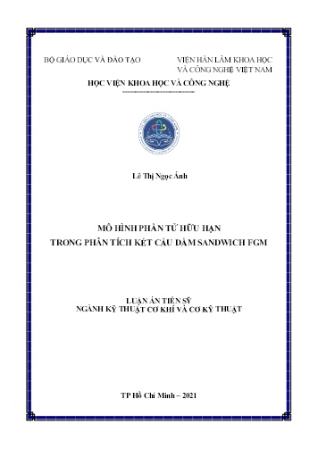 Luận án Mô hình phần tử hữu hạn trong phân tích kết cấu dầm Sandwich FGM