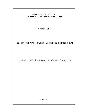 Luận án Nghiên cứu nâng cao chất lượng ổ từ kiểu lai