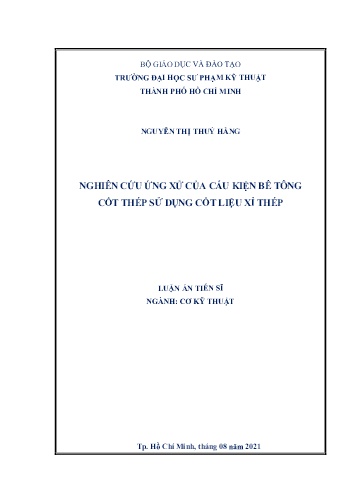 Luận án Nghiên cứu ứng xử của cấu kiện bê tông cốt thép sử dụng cốt liệu xỉ thép